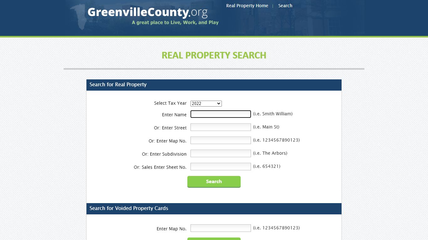 Real Property Services - Greenville County